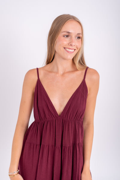 Vestido Lisboa Burdeos