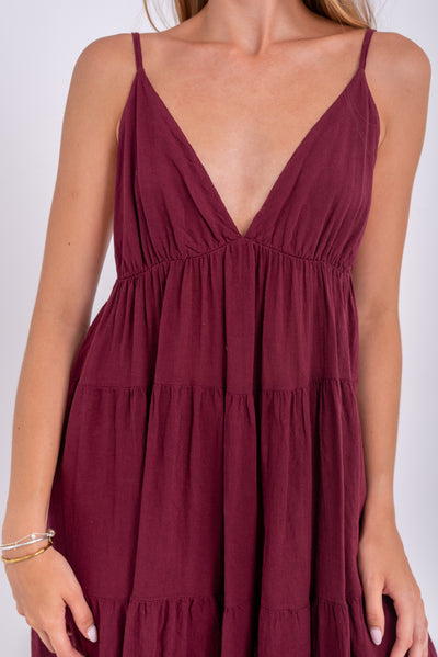 Vestido Lisboa Burdeos