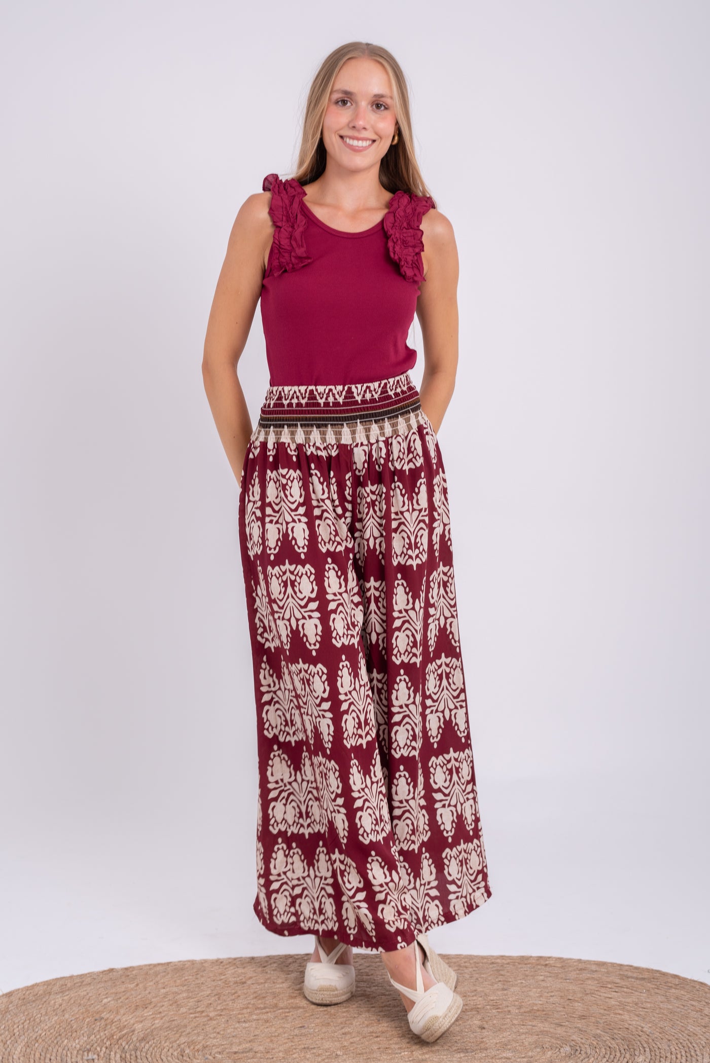 Pantalón Portia Burdeos