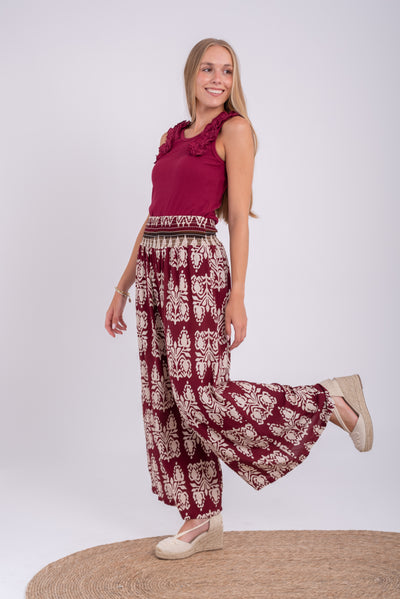 Pantalón Portia Burdeos