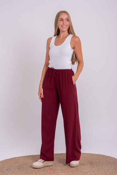 Pantalón Gabriela Burdeos