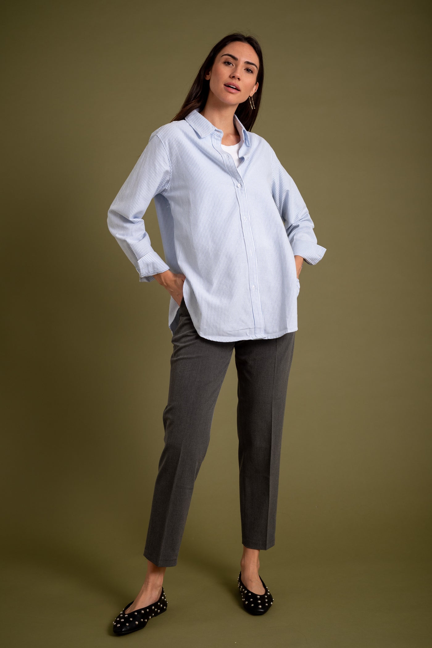 Camisa Oxford Rayas
