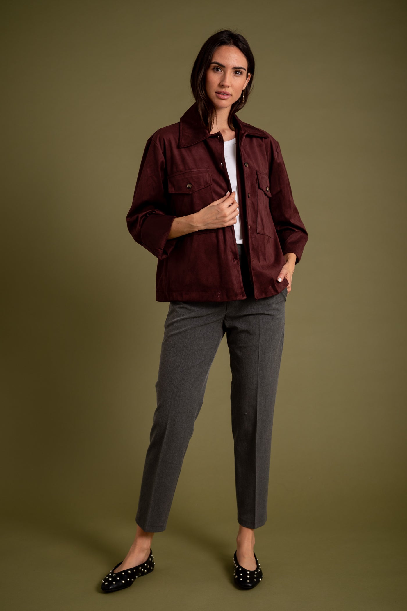 Chaqueta Luna Borgoña