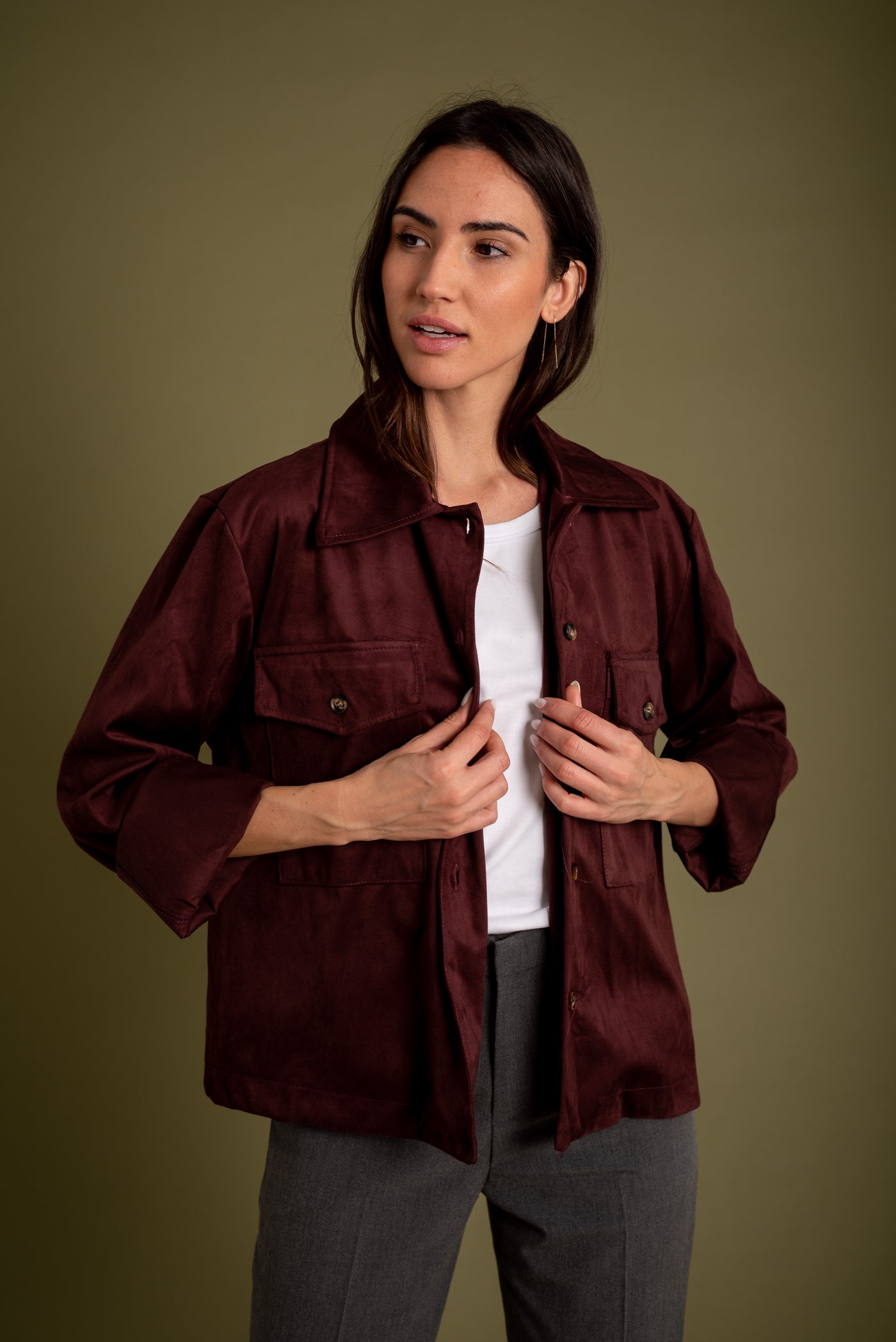 Chaqueta Luna Borgoña