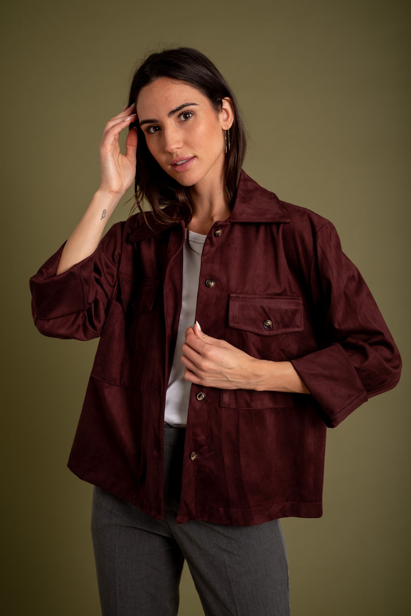 Chaqueta Luna Borgoña