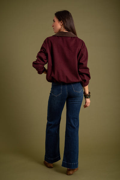 Bomber Sofía Borgoña