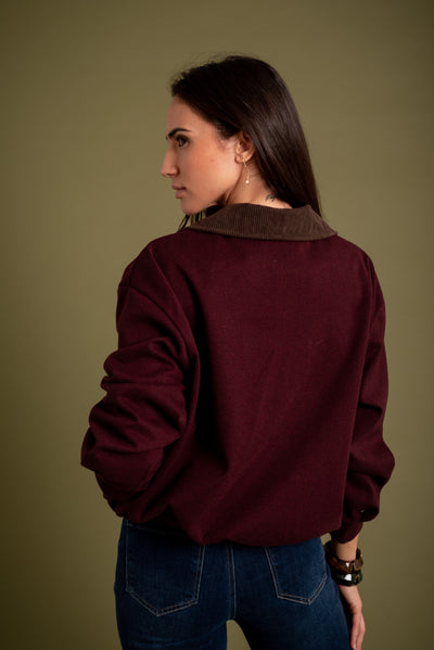 Bomber Sofía Borgoña