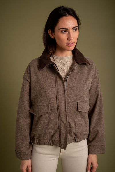 Bomber Sofía Moka