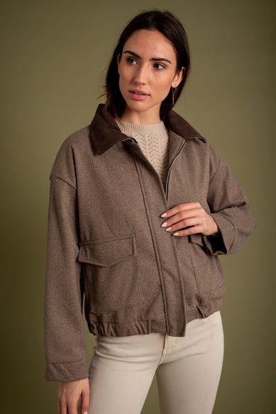 Bomber Sofía Moka