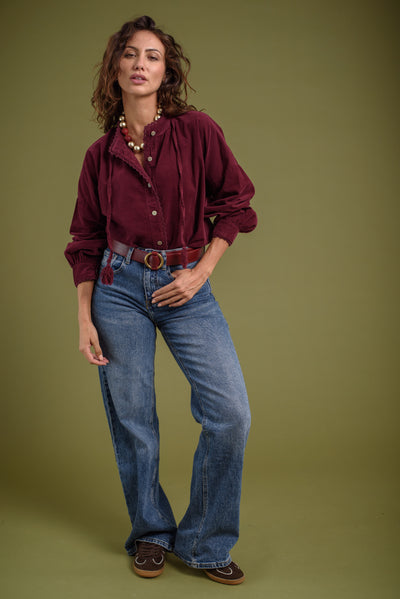 Blusa Petra Borgoña